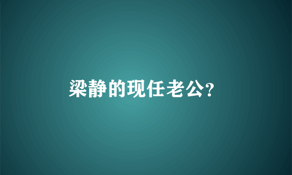 梁静的现任老公？