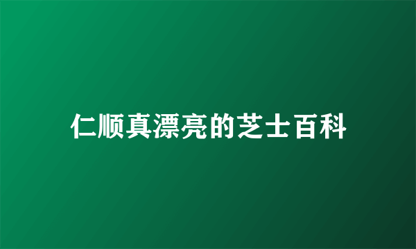 仁顺真漂亮的芝士百科