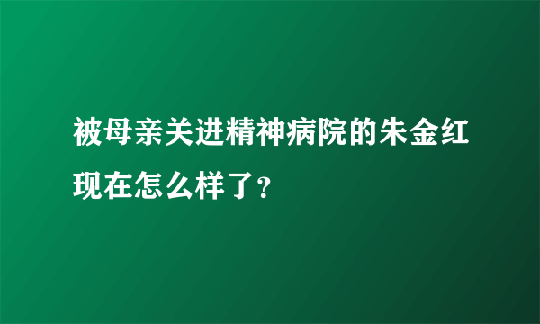 被母亲关进精神病院的朱金红现在怎么样了？