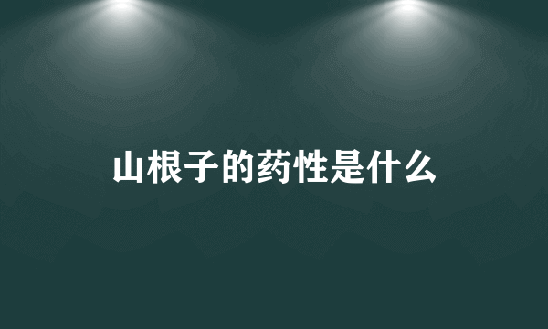 山根子的药性是什么