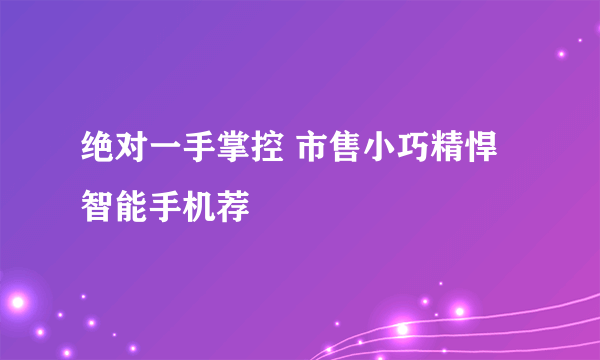 绝对一手掌控 市售小巧精悍智能手机荐