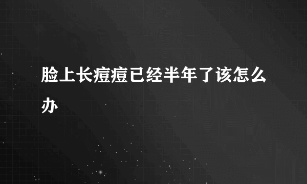 脸上长痘痘已经半年了该怎么办