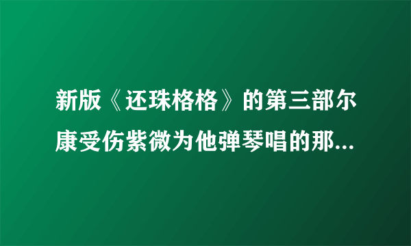 新版《还珠格格》的第三部尔康受伤紫微为他弹琴唱的那首歌名叫什么？