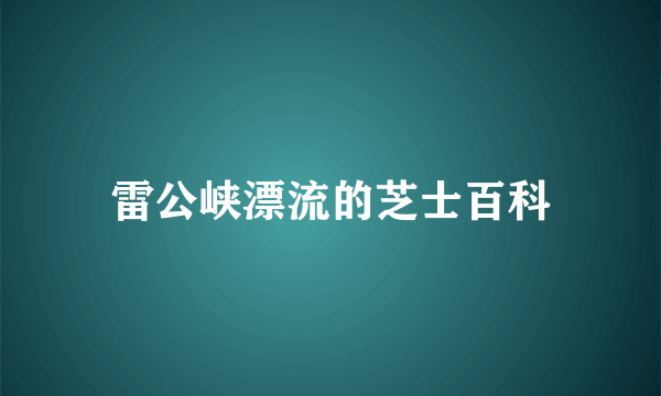 雷公峡漂流的芝士百科