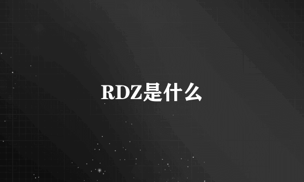 RDZ是什么