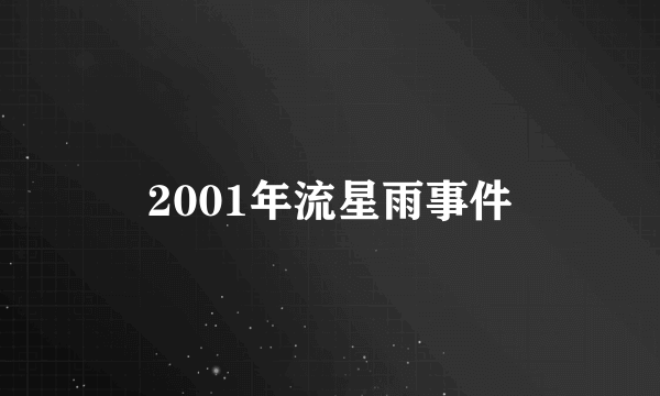 2001年流星雨事件