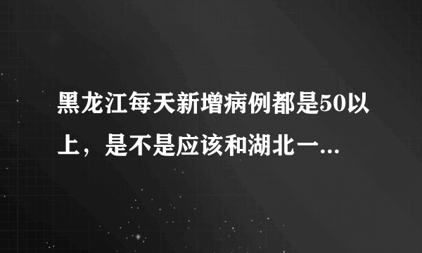 黑龙江每天新增病例都是50以上，是不是应该和湖北一样封城？