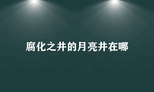 腐化之井的月亮井在哪