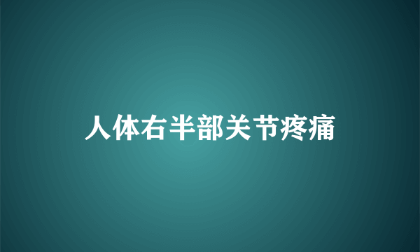 人体右半部关节疼痛