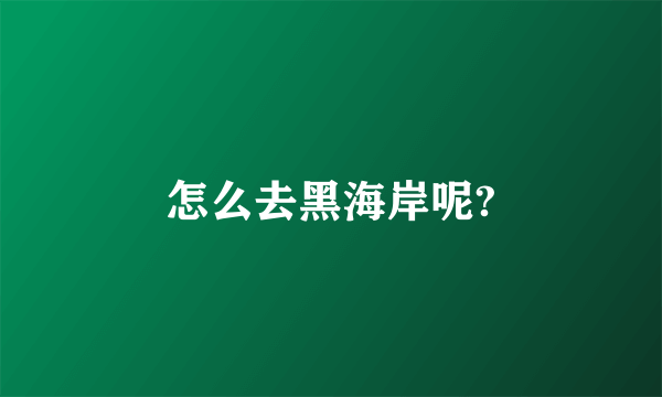 怎么去黑海岸呢?