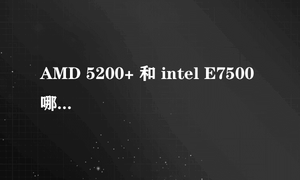 AMD 5200+ 和 intel E7500 哪个更好?