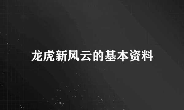 龙虎新风云的基本资料