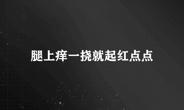 腿上痒一挠就起红点点