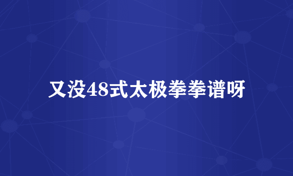 又没48式太极拳拳谱呀