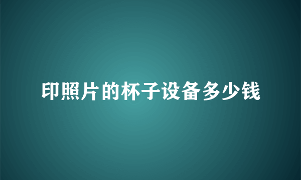 印照片的杯子设备多少钱