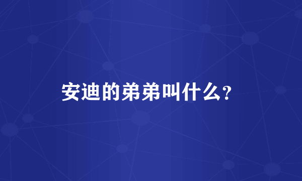 安迪的弟弟叫什么？