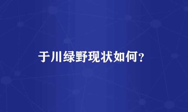 于川绿野现状如何？