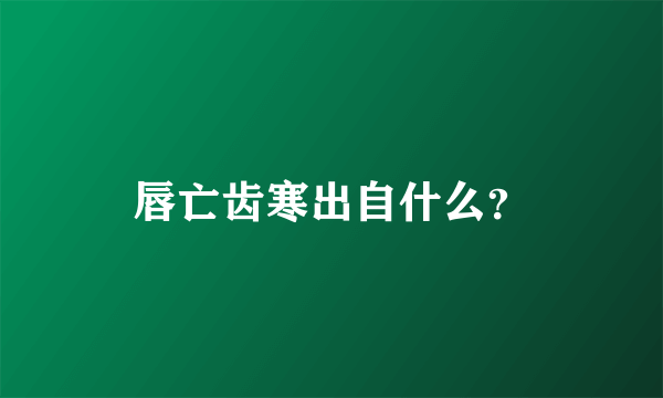 唇亡齿寒出自什么？