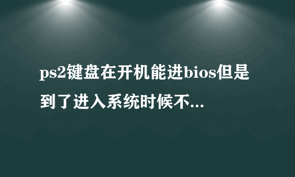 ps2键盘在开机能进bios但是到了进入系统时候不能用了为什么