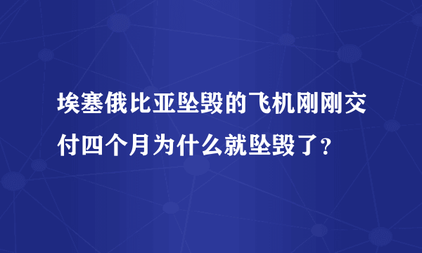 埃塞俄比亚坠毁的飞机刚刚交付四个月为什么就坠毁了？