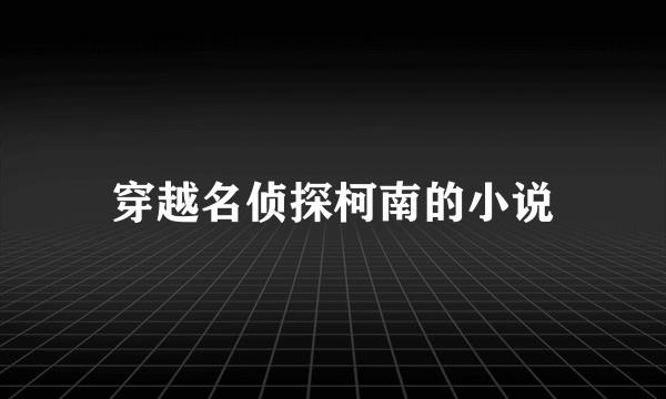 穿越名侦探柯南的小说