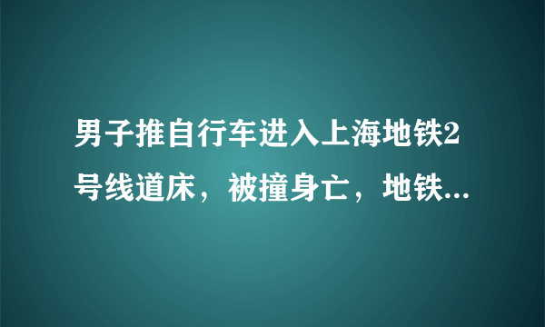 男子推自行车进入上海地铁2号线道床，被撞身亡，地铁方回应：系拾荒人员强行横穿线路，经抢救无效死亡。你怎么看？