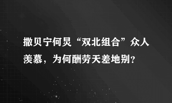 撒贝宁何炅“双北组合”众人羡慕，为何酬劳天差地别？