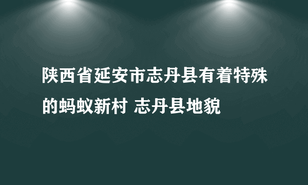 陕西省延安市志丹县有着特殊的蚂蚁新村 志丹县地貌